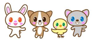 こいけみつえ (mituekoike)さんの春日丘動物病院（犬、猫、うさぎ、小鳥）のキャラクターデザインへの提案
