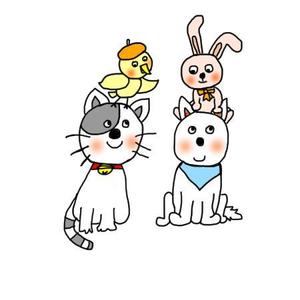 sana0520さんの春日丘動物病院（犬、猫、うさぎ、小鳥）のキャラクターデザインへの提案