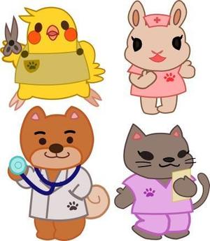 報酬金 ()さんの春日丘動物病院（犬、猫、うさぎ、小鳥）のキャラクターデザインへの提案