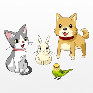 umenosuke (umenosuke)さんの春日丘動物病院（犬、猫、うさぎ、小鳥）のキャラクターデザインへの提案