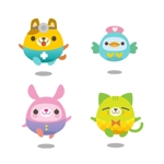 makiko_f (makiko_f)さんの春日丘動物病院（犬、猫、うさぎ、小鳥）のキャラクターデザインへの提案