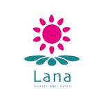 as (asuoasuo)さんの新規OPEN 沖縄の海が見えるネイルサロン「lana」のロゴへの提案