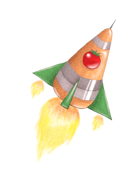 Keron Tyaさんの事例 実績 提案 かっこいい野菜型ロケットのイラスト 初めましてkeron クラウドソーシング ランサーズ