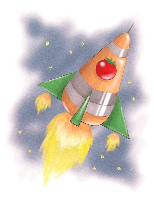 Keron Tyaさんの事例 実績 提案 かっこいい野菜型ロケットのイラスト 初めましてkeron クラウドソーシング ランサーズ