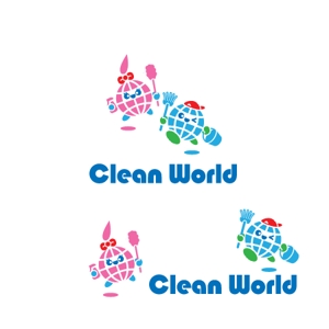 chiaro (chiaro)さんの有限会社　クリーン　ワールド　掃除会社　ロゴへの提案