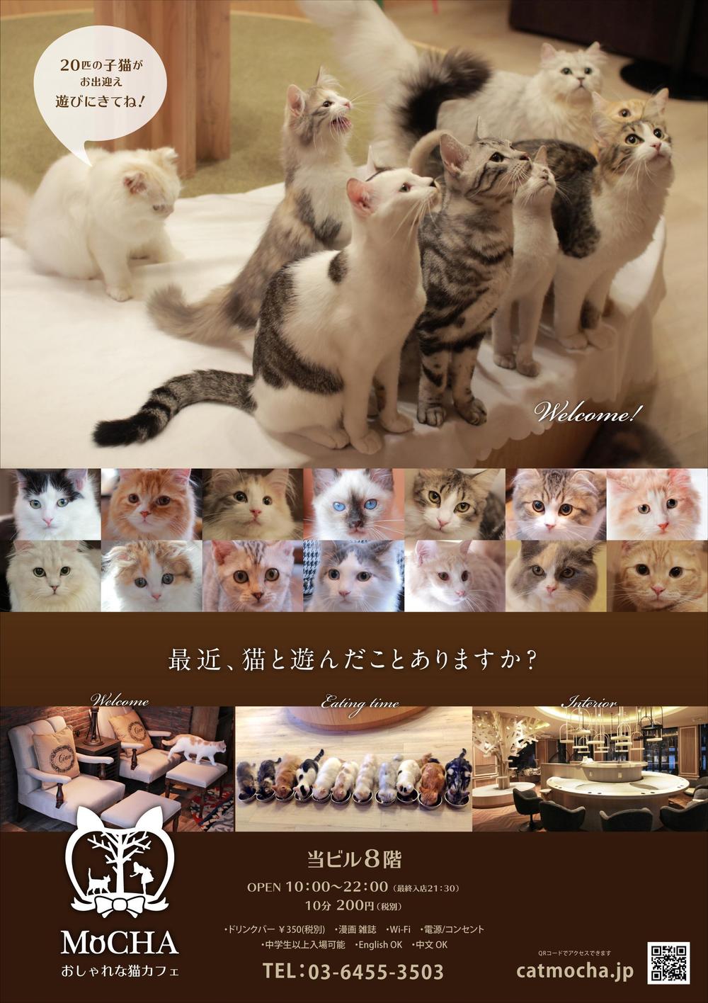 猫 カフェ 安い ポスター