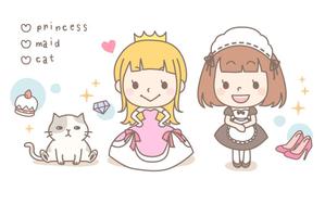 k310 (k310)さんのお姫様・メイド・ネコのキャラクターデザインへの提案