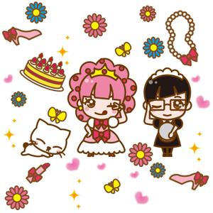 I_LOVE_DESIGN. (oxa_momo)さんのお姫様・メイド・ネコのキャラクターデザインへの提案