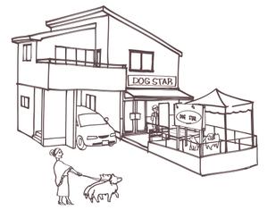 オカモト (okamoto_008)さんの店舗外観の手書き風イラストへの提案