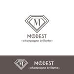 tsuby (tsuby)さんのシャンパンデコレーション「MODEST」のロゴへの提案
