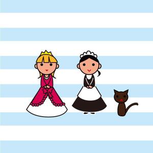 cocoa_さんのお姫様・メイド・ネコのキャラクターデザインへの提案