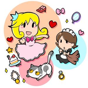 かえりみち (k_jozz)さんのお姫様・メイド・ネコのキャラクターデザインへの提案