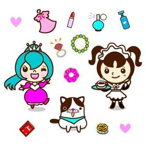 とろりんまま ()さんのお姫様・メイド・ネコのキャラクターデザインへの提案
