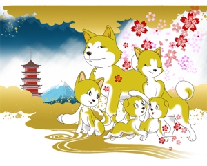 イラストレーター北山俊一 (kitayama_shun)さんの秋田犬のイラスト　（ジャングル大帝レオ風で）への提案