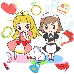 ロムロム (rom-rom)さんのお姫様・メイド・ネコのキャラクターデザインへの提案