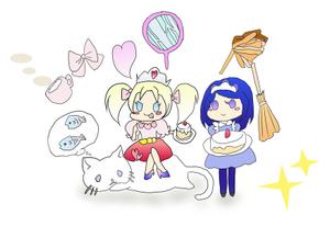 継続支援セコンド (sho_matsuga)さんのお姫様・メイド・ネコのキャラクターデザインへの提案