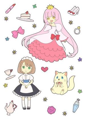 有歌織 (yutaori)さんのお姫様・メイド・ネコのキャラクターデザインへの提案