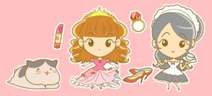 ナミ (takenoko_mail)さんのお姫様・メイド・ネコのキャラクターデザインへの提案