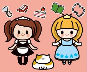えのもとおさむ (enokorokomo13)さんのお姫様・メイド・ネコのキャラクターデザインへの提案