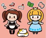 えのもとおさむ (enokorokomo13)さんのお姫様・メイド・ネコのキャラクターデザインへの提案