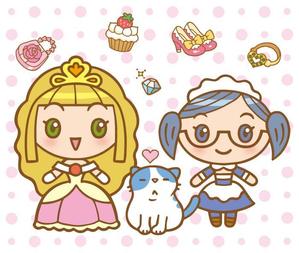 ohmorin (ohmorin)さんのお姫様・メイド・ネコのキャラクターデザインへの提案