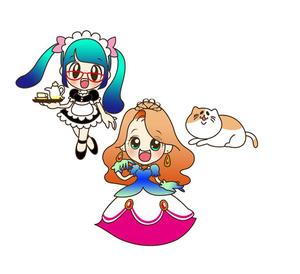 TAMAMI (TAMAMI)さんのお姫様・メイド・ネコのキャラクターデザインへの提案