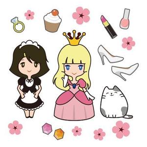 acidcubeさんのお姫様・メイド・ネコのキャラクターデザインへの提案