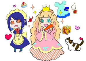 みすみ (misumi-k)さんのお姫様・メイド・ネコのキャラクターデザインへの提案