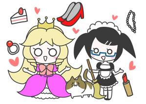 真斗 (mato_fbgn)さんのお姫様・メイド・ネコのキャラクターデザインへの提案