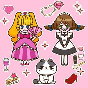 PANDANIA (panda-na)さんのお姫様・メイド・ネコのキャラクターデザインへの提案