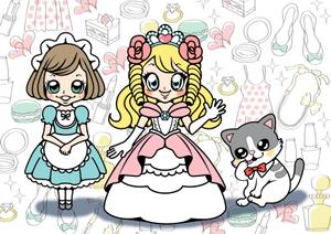 はるみるく。 (halmilk_6v6)さんのお姫様・メイド・ネコのキャラクターデザインへの提案