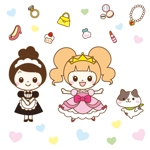 risa (risa0714)さんのお姫様・メイド・ネコのキャラクターデザインへの提案