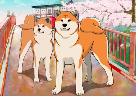 Gorby (komasan_go)さんの秋田犬のイラスト　（ジャングル大帝レオ風で）への提案