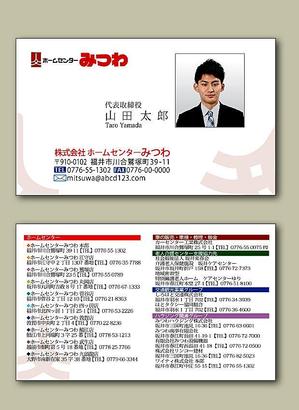 さんのホームセンター「みつわ」の名刺デザインへの提案