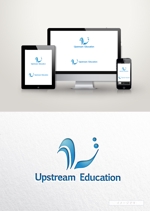VainStain (VainStain)さんの「Upstream Education株式会社」のロゴへの提案