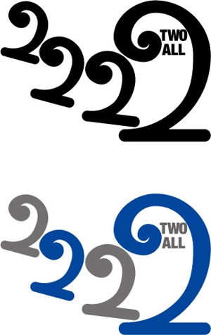 zakirindoさんの会社ロゴ『2222 two all』への提案