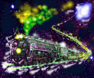 leidosinai (leidosinai)さんのIngressのミッションメダルアート用のイラスト制作（「銀河鉄道」のイラスト）への提案