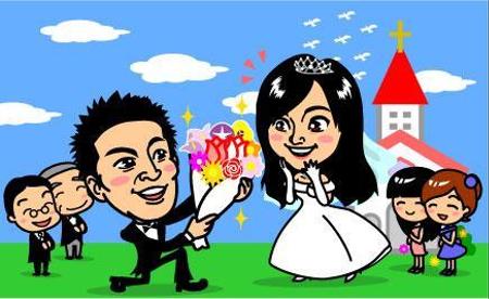 かわいいタッチの結婚式用イラストの依頼 外注 イラスト制作の仕事 副業 クラウドソーシング ランサーズ Id