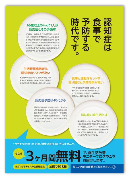 monte design (montedesign)さんの【日本初】食生活改善プログラムのチラシへの提案
