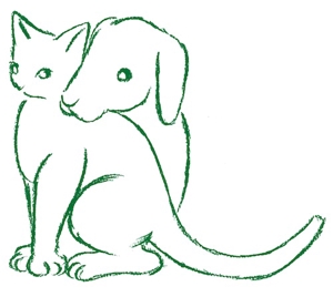あるい (arui_0525)さんのシンプルな犬猫のイラストへの提案