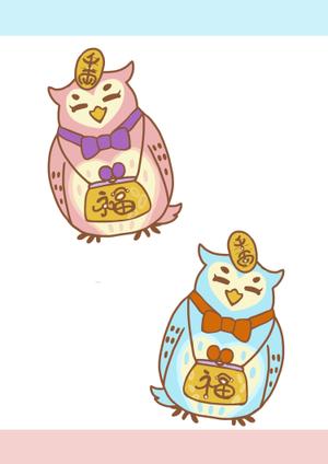 しろ ()さんのフクロウのキャラクターデザインへの提案