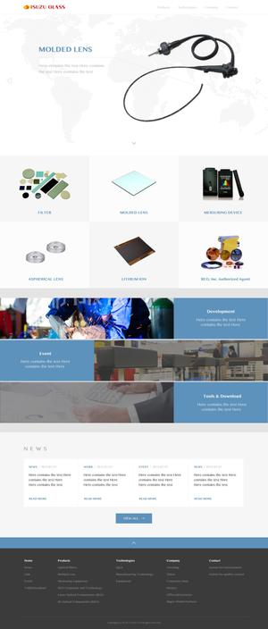 LAVISON ()さんの特殊レンズ製造メーカーのホームページデザイン(デザインのみOK)への提案
