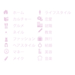 鈴木綾乃 (shiena0706)さんの女性向けキュレーションサイト内で使用するアイコンデザイン(16個)への提案