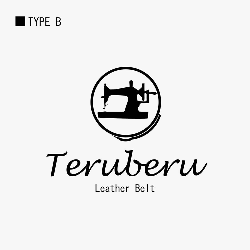 革のベルトを販売するショップ「TERUBERU」のロゴ