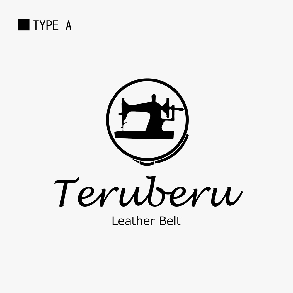 革のベルトを販売するショップ「TERUBERU」のロゴ