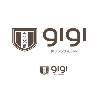 郷山志太 (theta1227)さんのワインバー　「魚フレンチ＆BAR　gigi」のロゴへの提案