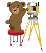 onigiru ()さんの映画「テッド」に出てくるようなクマさんが測量しているイラストへの提案
