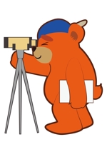 boo28さんの映画「テッド」に出てくるようなクマさんが測量しているイラストへの提案