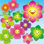 mikimoさんのニッコニコの花が笑っているシンプルなイラストへの提案