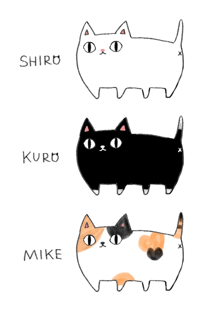 shi ()さんのマグカップデザイン用ネコのキャラクターイラストへの提案